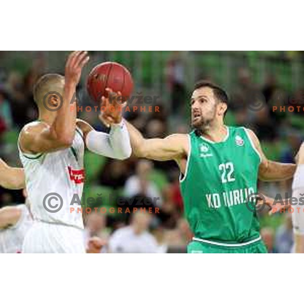 Stipe Modric in action during Nova KBM league basketball match between Petrol Olimpija and Ilirija in SRC Stozice, Ljubljana, Slovenia on December 29, 2017