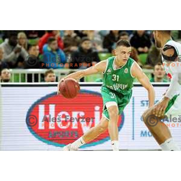Zan Mark Sisko of Ilirija in action during Nova KBM league basketball match between Petrol Olimpija and Ilirija in SRC Stozice, Ljubljana, Slovenia on December 29, 2017