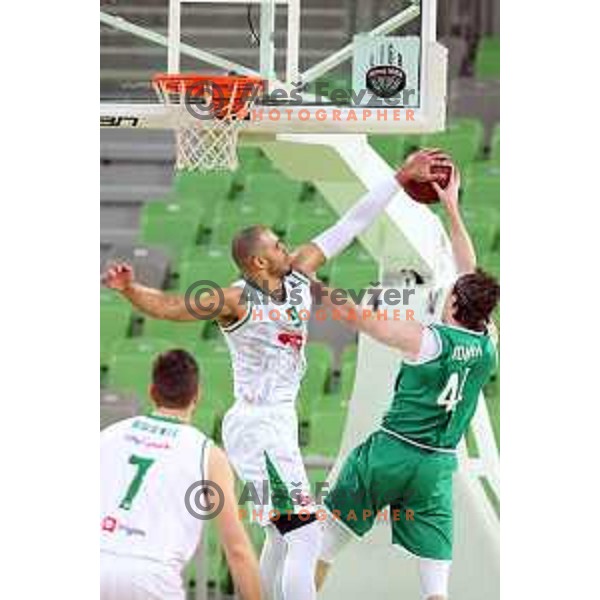 action during Nova KBM league basketball match between Petrol Olimpija and Ilirija in SRC Stozice, Ljubljana, Slovenia on December 29, 2017