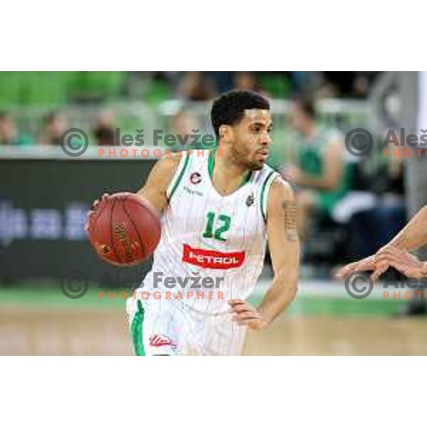 Talor Battle of Petrol Olimpija in action during Nova KBM league basketball match between Petrol Olimpija and Ilirija in SRC Stozice, Ljubljana, Slovenia on December 29, 2017