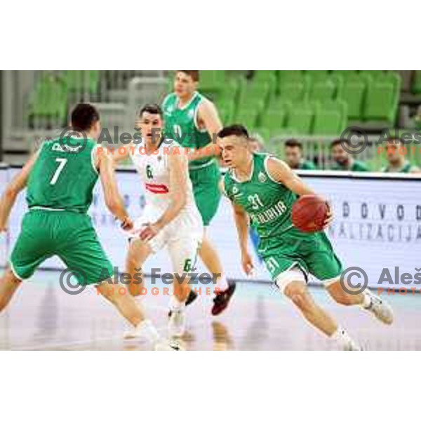 Zan Mark Sisko of Ilirija in action during Nova KBM league basketball match between Petrol Olimpija and Ilirija in SRC Stozice, Ljubljana, Slovenia on December 29, 2017
