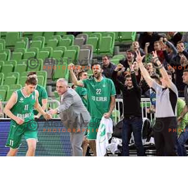 action during Nova KBM league basketball match between Petrol Olimpija and Ilirija in SRC Stozice, Ljubljana, Slovenia on December 29, 2017