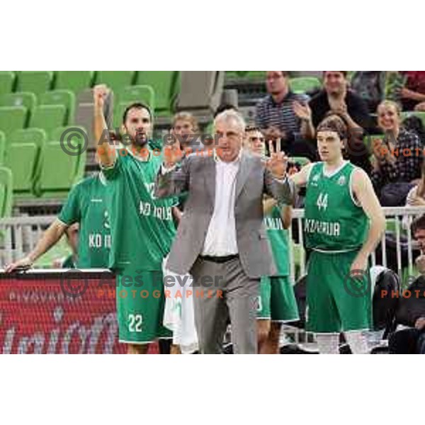 Sasa Doncic, head coach of Ilirija in action during Nova KBM league basketball match between Petrol Olimpija and Ilirija in SRC Stozice, Ljubljana, Slovenia on December 29, 2017