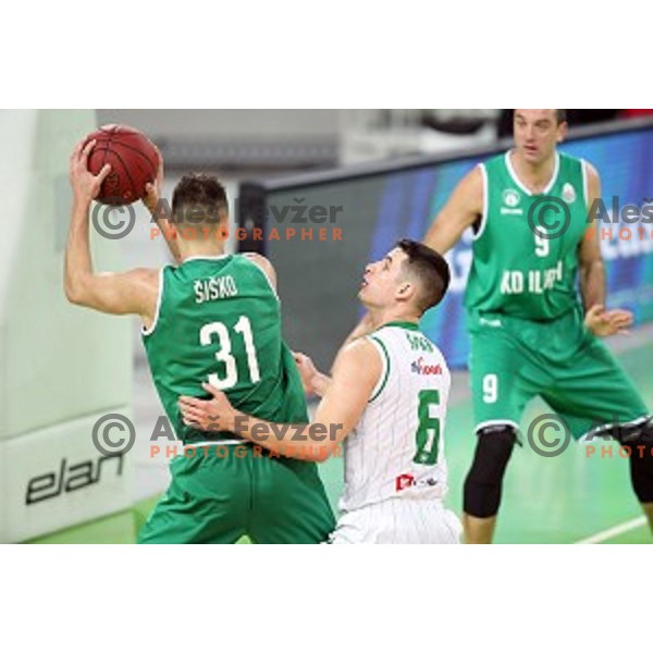 Jan Span in action during Nova KBM league basketball match between Petrol Olimpija and Ilirija in SRC Stozice, Ljubljana, Slovenia on December 29, 2017