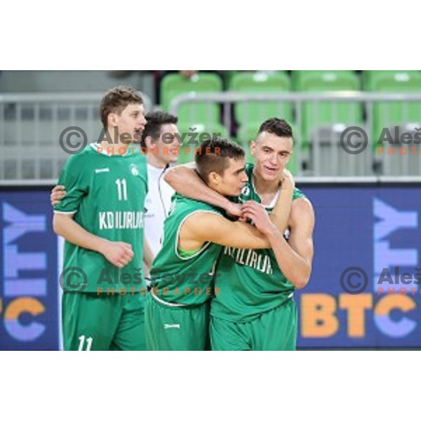 action during Nova KBM league basketball match between Petrol Olimpija and Ilirija in SRC Stozice, Ljubljana, Slovenia on December 29, 2017