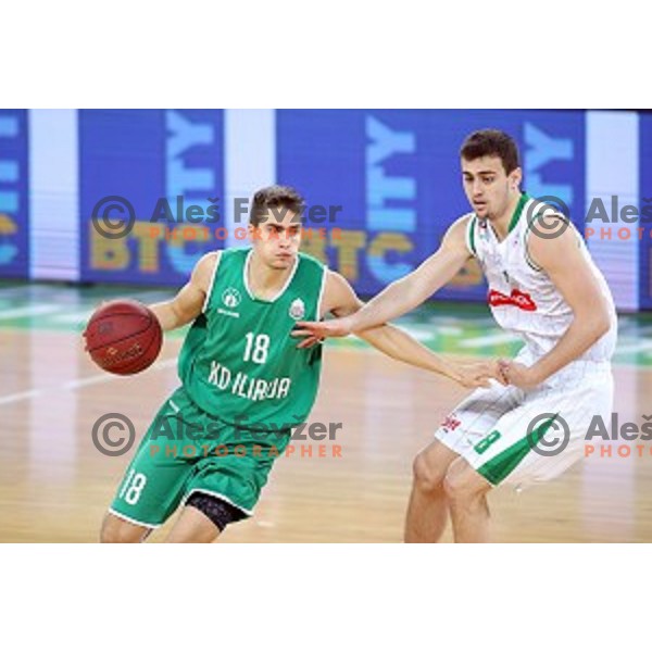 action during Nova KBM league basketball match between Petrol Olimpija and Ilirija in SRC Stozice, Ljubljana, Slovenia on December 29, 2017
