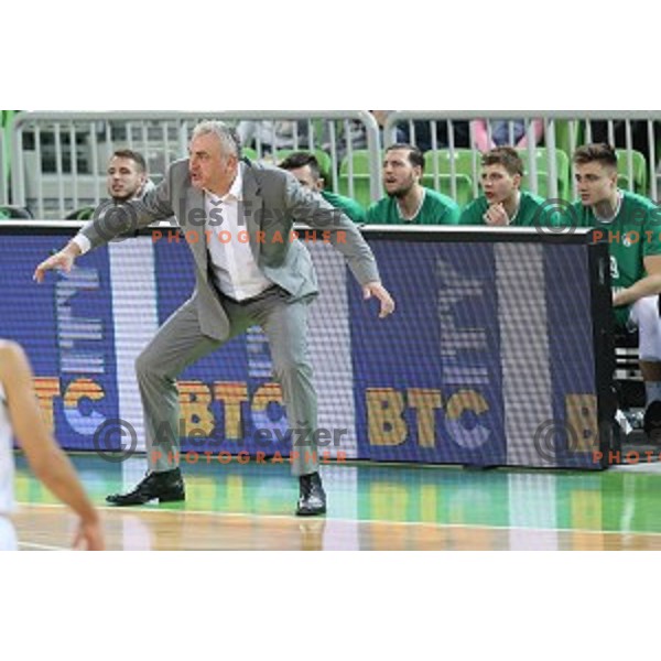 Sasa Doncic, head coach of Ilirija in action during Nova KBM league basketball match between Petrol Olimpija and Ilirija in SRC Stozice, Ljubljana, Slovenia on December 29, 2017
