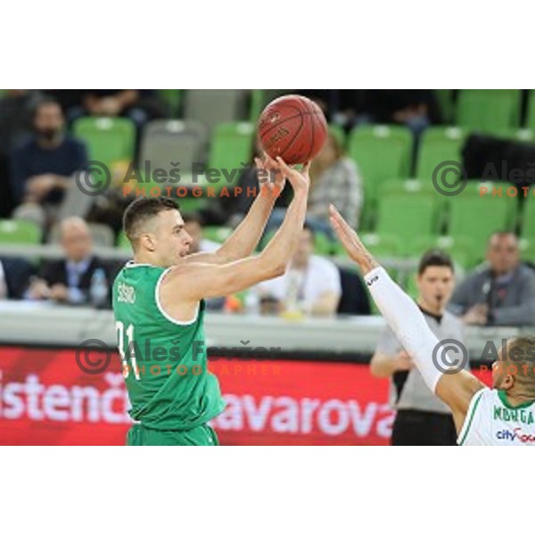 Zan Mark Sisko of Ilirija in action during Nova KBM league basketball match between Petrol Olimpija and Ilirija in SRC Stozice, Ljubljana, Slovenia on December 29, 2017