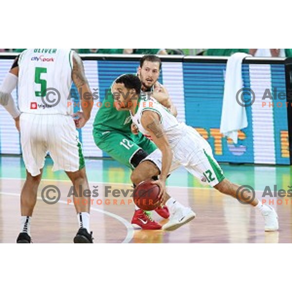 Talor Battle in action during Nova KBM league basketball match between Petrol Olimpija and Ilirija in SRC Stozice, Ljubljana, Slovenia on December 29, 2017