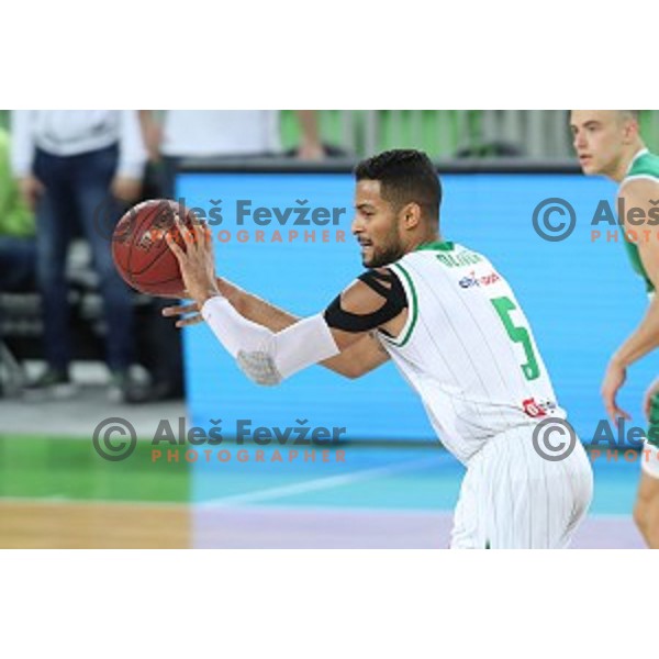 Devin Oliver in action during Nova KBM league basketball match between Petrol Olimpija and Ilirija in SRC Stozice, Ljubljana, Slovenia on December 29, 2017