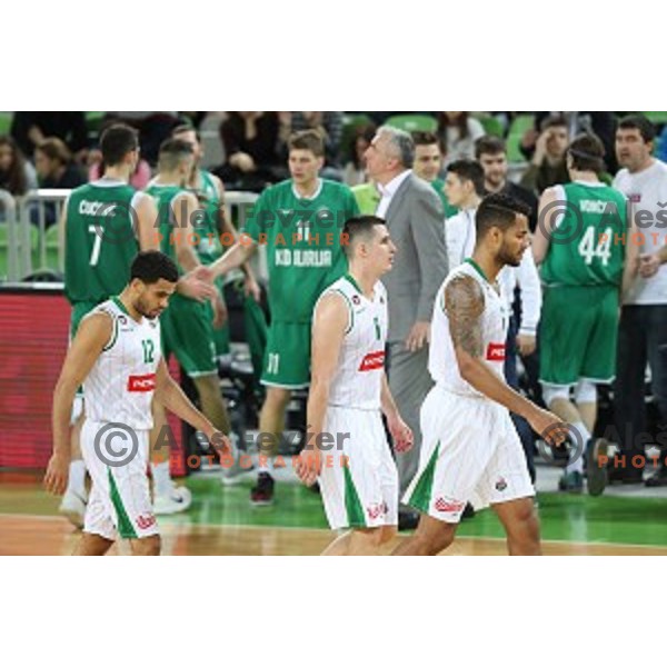 action during Nova KBM league basketball match between Petrol Olimpija and Ilirija in SRC Stozice, Ljubljana, Slovenia on December 29, 2017