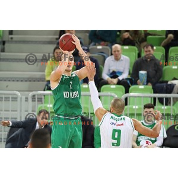 action during Nova KBM league basketball match between Petrol Olimpija and Ilirija in SRC Stozice, Ljubljana, Slovenia on December 29, 2017