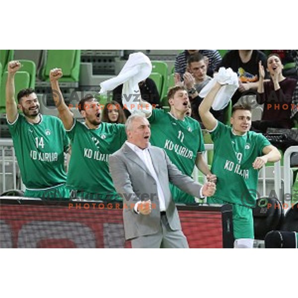 action during Nova KBM league basketball match between Petrol Olimpija and Ilirija in SRC Stozice, Ljubljana, Slovenia on December 29, 2017