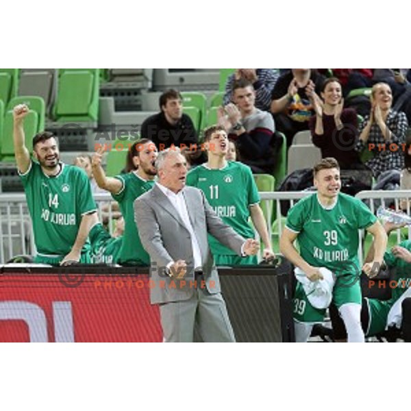 Sasa Doncic, head coach of Ilirija in action during Nova KBM league basketball match between Petrol Olimpija and Ilirija in SRC Stozice, Ljubljana, Slovenia on December 29, 2017
