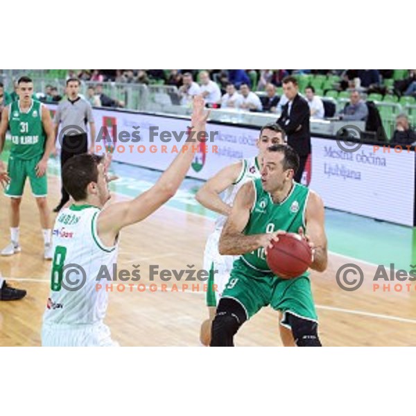 Jasmin Hukic of Ilirija in action during Nova KBM league basketball match between Petrol Olimpija and Ilirija in SRC Stozice, Ljubljana, Slovenia on December 29, 2017