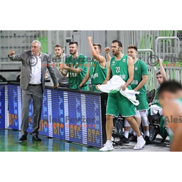 Stipe Modric in action during Nova KBM league basketball match between Petrol Olimpija and Ilirija in SRC Stozice, Ljubljana, Slovenia on December 29, 2017