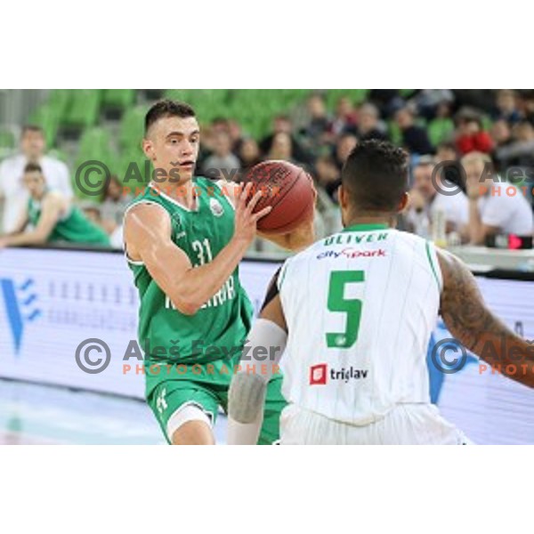 Zan Mark Sisko of Ilirija in action during Nova KBM league basketball match between Petrol Olimpija and Ilirija in SRC Stozice, Ljubljana, Slovenia on December 29, 2017