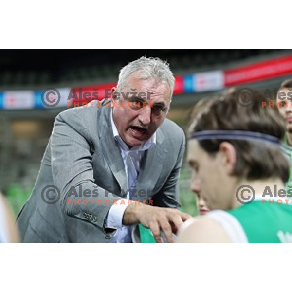 Sasa Doncic, head coach of Ilirija in action during Nova KBM league basketball match between Petrol Olimpija and Ilirija in SRC Stozice, Ljubljana, Slovenia on December 29, 2017