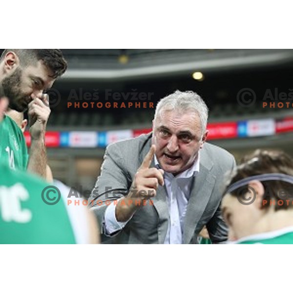Sasa Doncic, head coach of Ilirija in action during Nova KBM league basketball match between Petrol Olimpija and Ilirija in SRC Stozice, Ljubljana, Slovenia on December 29, 2017