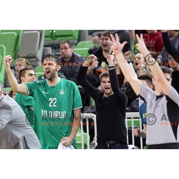 Stipe Modric in action during Nova KBM league basketball match between Petrol Olimpija and Ilirija in SRC Stozice, Ljubljana, Slovenia on December 29, 2017