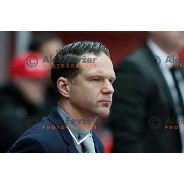 Gaber Glavic, head caoch of SIJ Acroni Jesenice during Alps League ice-hockey match between SIJ Acroni Jesenice and SZ Olimpija in Podmezakla Hall, Jesenice, Slovenia on December 30, 2017