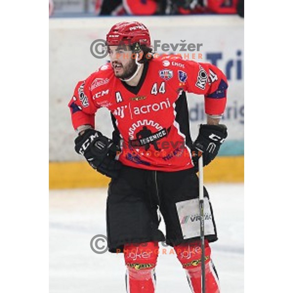 David Planko in action during Alps League ice-hockey match between SIJ Acroni Jesenice and SZ Olimpija in Podmezakla Hall, Jesenice, Slovenia on December 30, 2017