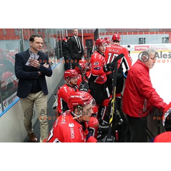 Gaber Glavic, head caoch of SIJ Acroni Jesenice during Alps League ice-hockey match between SIJ Acroni Jesenice and SZ Olimpija in Podmezakla Hall, Jesenice, Slovenia on December 30, 2017