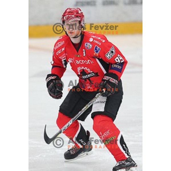 Luka Basic of SIJ Acroni Jesenice during Alps League ice-hockey match between SIJ Acroni Jesenice and SZ Olimpija in Podmezakla Hall, Jesenice, Slovenia on December 30, 2017