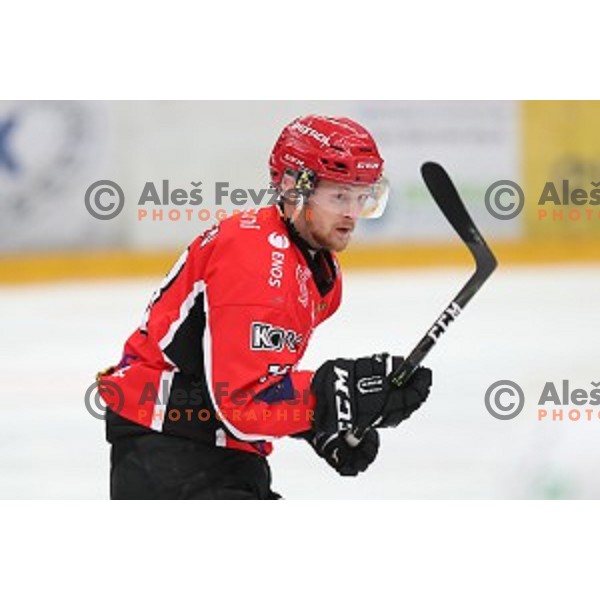 action during Alps League ice-hockey match between SIJ Acroni Jesenice and SZ Olimpija in Podmezakla Hall, Jesenice, Slovenia on December 30, 2017