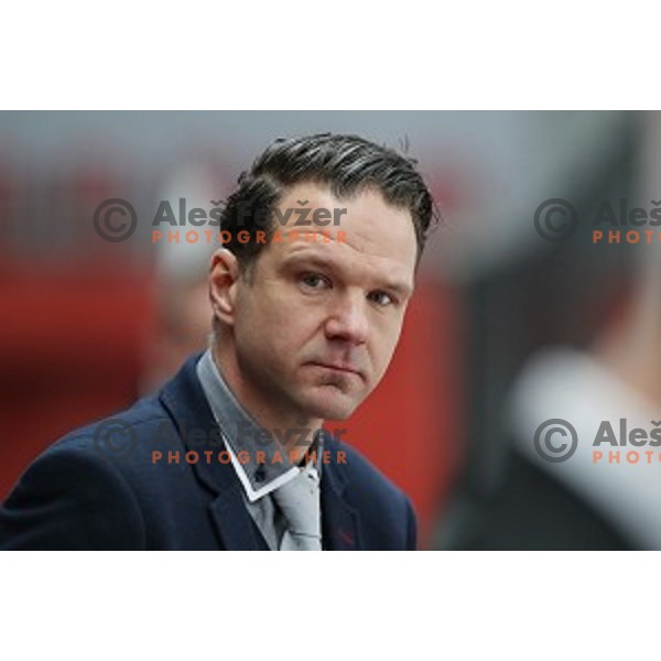 Gaber Glavic, head caoch of SIJ Acroni Jesenice during Alps League ice-hockey match between SIJ Acroni Jesenice and SZ Olimpija in Podmezakla Hall, Jesenice, Slovenia on December 30, 2017