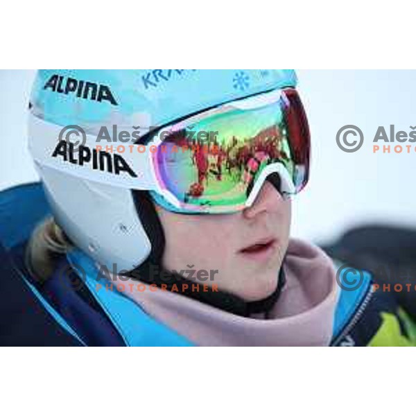 Meta Hrovat (SLO) at Free practice session on Vitranc slope before 54 Golden fox - Zlata lisica AUDI FIS Ski World Cup in Kranjska gora, Slovenia on January 5, 2018