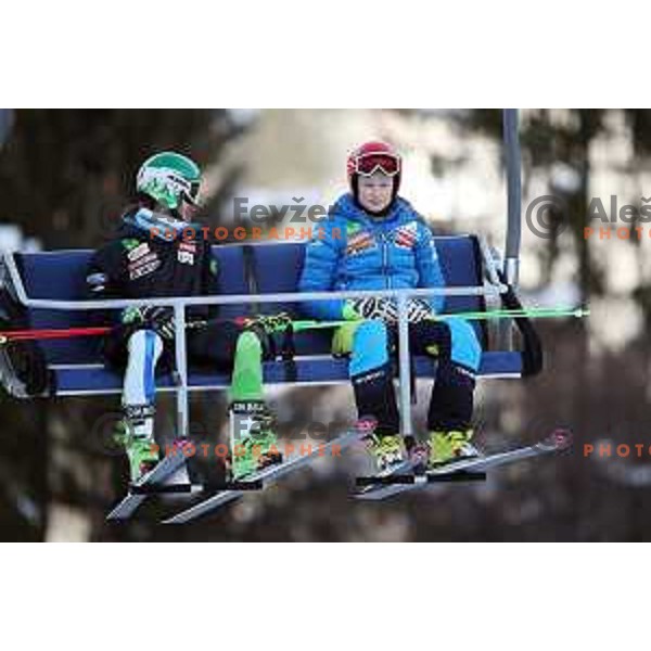 Ana Drev (SLO) at Free practice session on Vitranc slope before 54 Golden fox - Zlata lisica AUDI FIS Ski World Cup in Kranjska gora, Slovenia on January 5, 2018