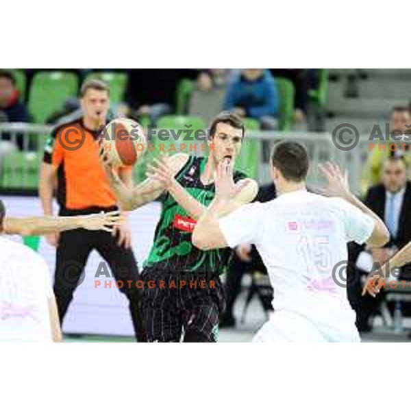 Igor Tratnik of Petrol Olimpija in action during ABA league basketball match between Petrol Olimpija and Mega Bemax in SRC Stozice, Ljubljana on January 5, 2018