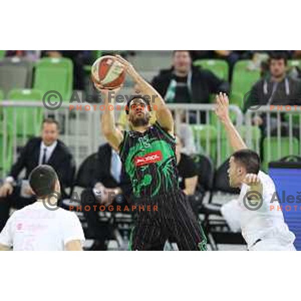 Talor Battle of Petrol Olimpija in action during ABA league basketball match between Petrol Olimpija and Mega Bemax in SRC Stozice, Ljubljana on January 5, 2018