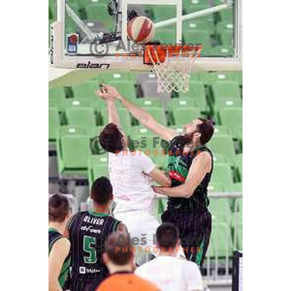 Bojan Radulovic of Petrol Olimpija in action during ABA league basketball match between Petrol Olimpija and Mega Bemax in SRC Stozice, Ljubljana on January 5, 2018