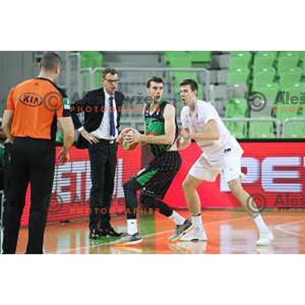 Igor Tratnik of Petrol Olimpija in action during ABA league basketball match between Petrol Olimpija and Mega Bemax in SRC Stozice, Ljubljana on January 5, 2018