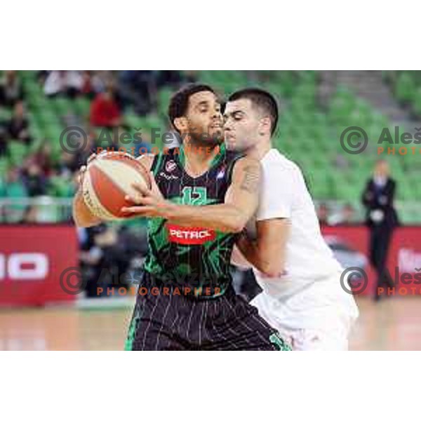 Talor Battle of Petrol Olimpija in action during ABA league basketball match between Petrol Olimpija and Mega Bemax in SRC Stozice, Ljubljana on January 5, 2018