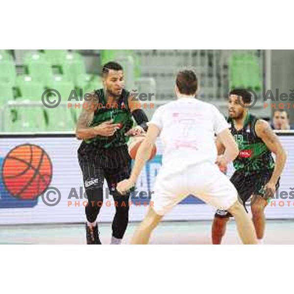 Devin Oliver of Petrol Olimpija in action during ABA league basketball match between Petrol Olimpija and Mega Bemax in SRC Stozice, Ljubljana on January 5, 2018