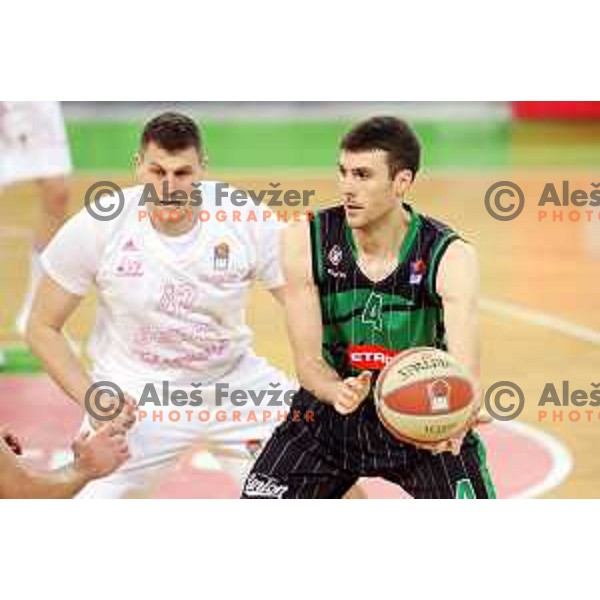 Igor Tratnik of Petrol Olimpija in action during ABA league basketball match between Petrol Olimpija and Mega Bemax in SRC Stozice, Ljubljana on January 5, 2018