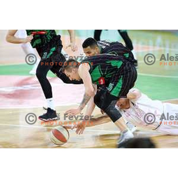 Gregor Hrovat of Petrol Olimpija in action during ABA league basketball match between Petrol Olimpija and Mega Bemax in SRC Stozice, Ljubljana on January 5, 2018