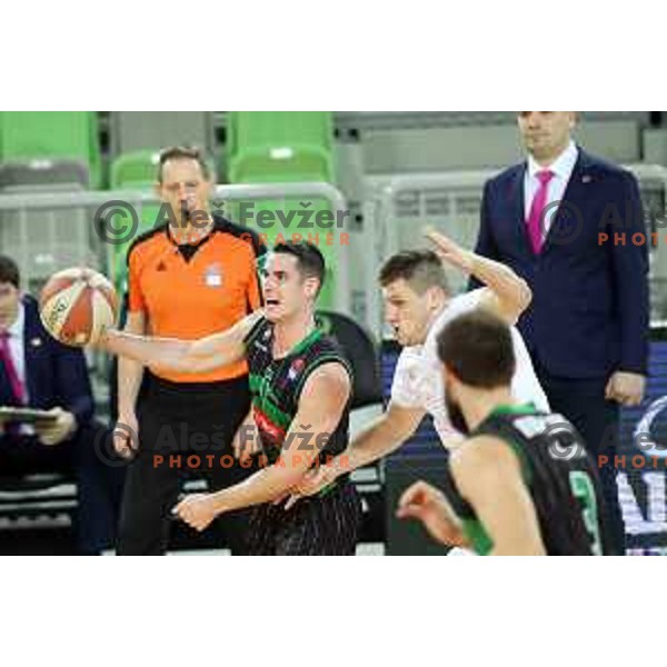 Jan Span of Petrol Olimpija in action during ABA league basketball match between Petrol Olimpija and Mega Bemax in SRC Stozice, Ljubljana on January 5, 2018
