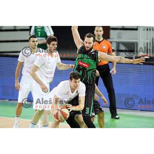 Bojan Radulovic of Petrol Olimpija in action during ABA league basketball match between Petrol Olimpija and Mega Bemax in SRC Stozice, Ljubljana on January 5, 2018