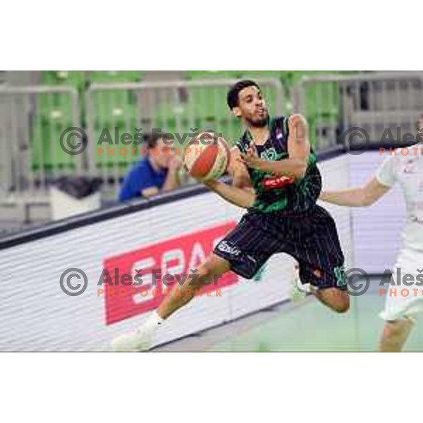 Talor Battle of Petrol Olimpija in action during ABA league basketball match between Petrol Olimpija and Mega Bemax in SRC Stozice, Ljubljana on January 5, 2018