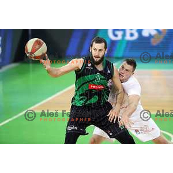 Bojan Radulovic of Petrol Olimpija in action during ABA league basketball match between Petrol Olimpija and Mega Bemax in SRC Stozice, Ljubljana on January 5, 2018
