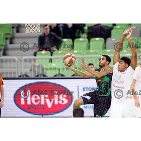 Talor Battle of Petrol Olimpija in action during ABA league basketball match between Petrol Olimpija and Mega Bemax in SRC Stozice, Ljubljana on January 5, 2018