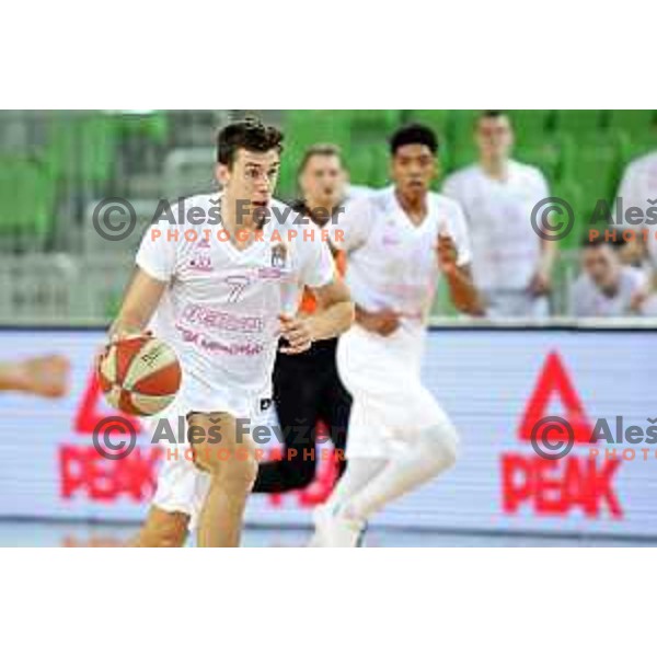 Vlatko Cancar in action during ABA league basketball match between Petrol Olimpija and Mega Bemax in SRC Stozice, Ljubljana on January 5, 2018