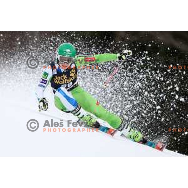 Tina Robnik (SLO) skiing in the first run of 54. Golden Fox- Zlata lisica AUDI FIS Ski World Cup giant slalom in Kranjska gora, Slovenia on January 6, 2018