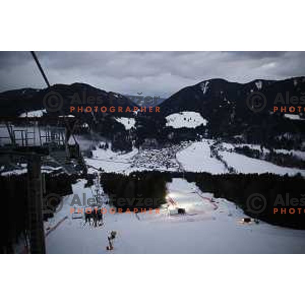 Course inspection before 54. Golden Fox- Zlata lisica AUDI FIS Ski World Cup giant slalom in Kranjska gora, Slovenia on January 6, 2018