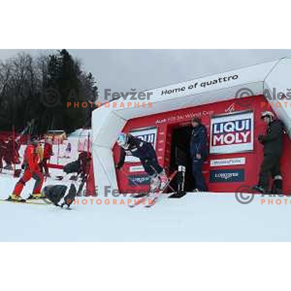 Course inspection before 54. Golden Fox- Zlata lisica AUDI FIS Ski World Cup giant slalom in Kranjska gora, Slovenia on January 6, 2018