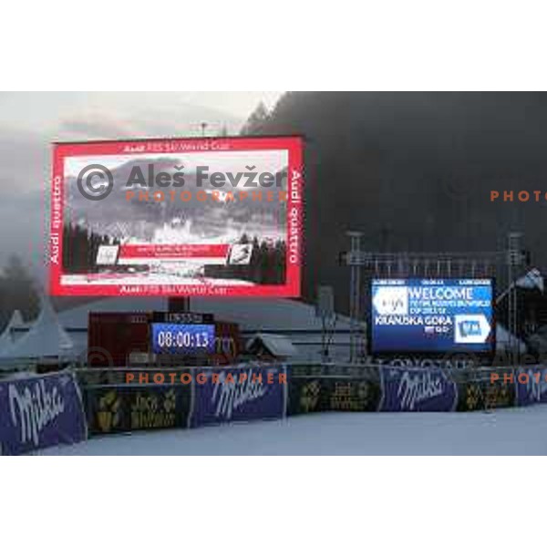 Course inspection before 54. Golden Fox- Zlata lisica AUDI FIS Ski World Cup slalom in Kranjska gora, Slovenia on January 7, 2018